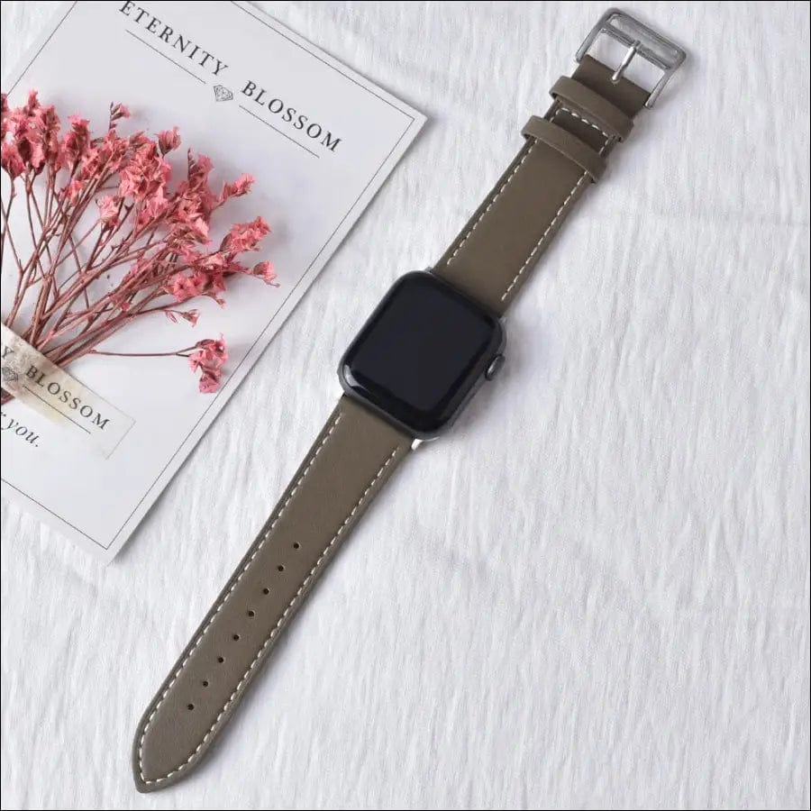 High quality Leather loop Band for iWatch 40mm 44mm Sports