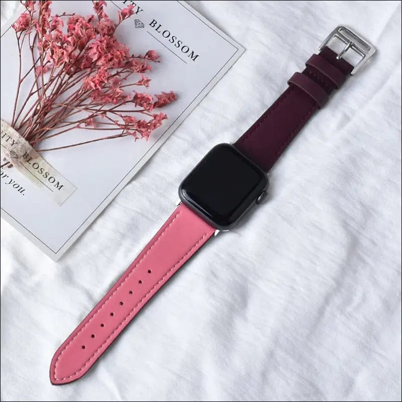 High quality Leather loop Band for iWatch 40mm 44mm Sports