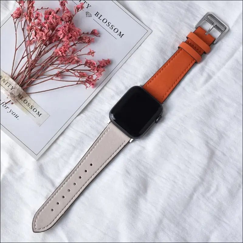 High quality Leather loop Band for iWatch 40mm 44mm Sports