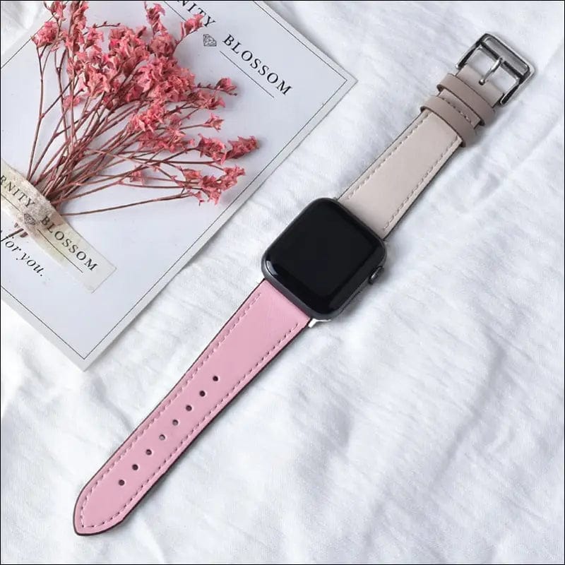 High quality Leather loop Band for iWatch 40mm 44mm Sports