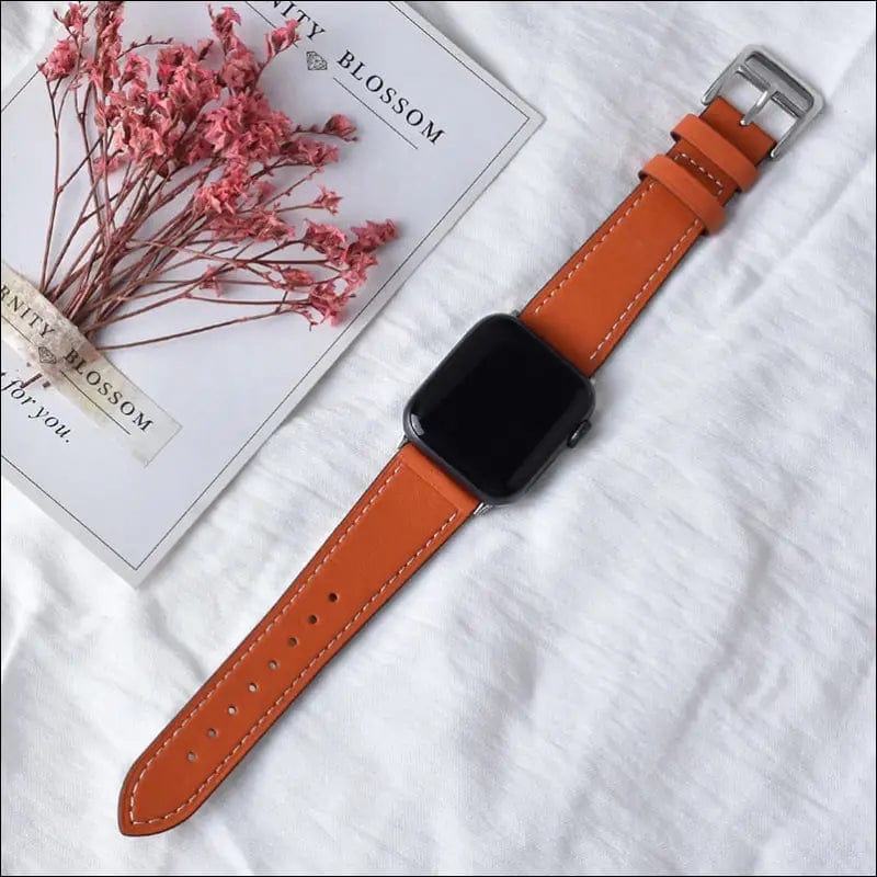 High quality Leather loop Band for iWatch 40mm 44mm Sports