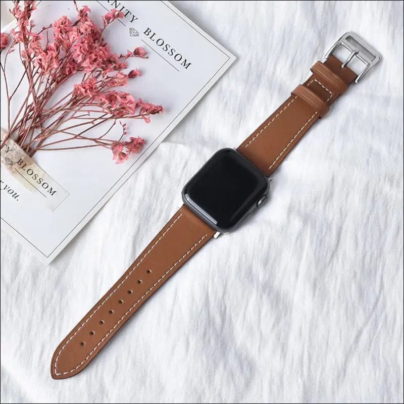 High quality Leather loop Band for iWatch 40mm 44mm Sports