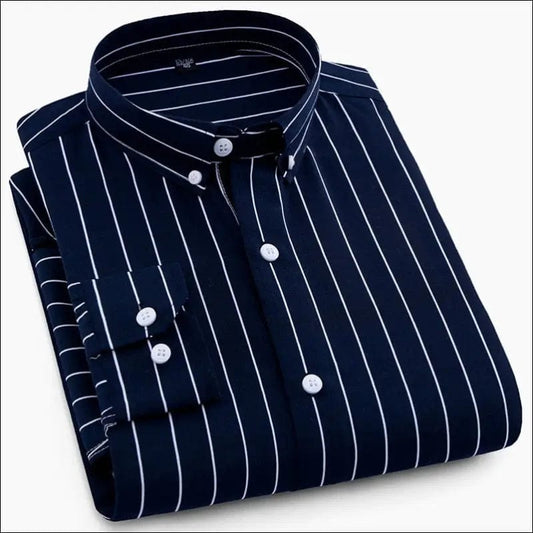 High Quality Mens Business Casual Long Sleeved Men Button