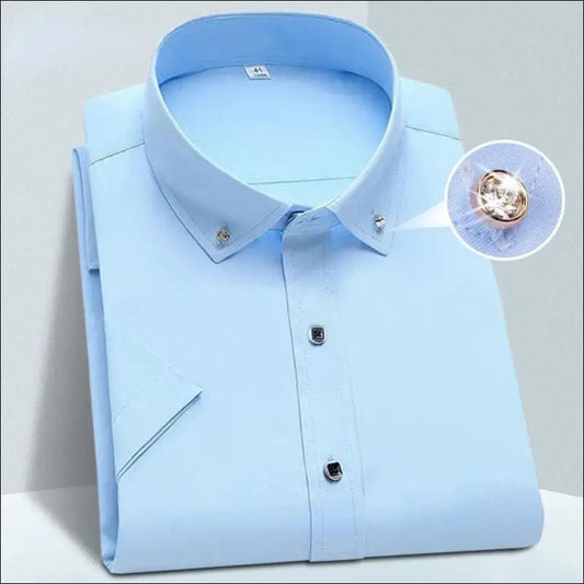 High Quality Non-ironing Mens Dress Shirt Short Sleeve New