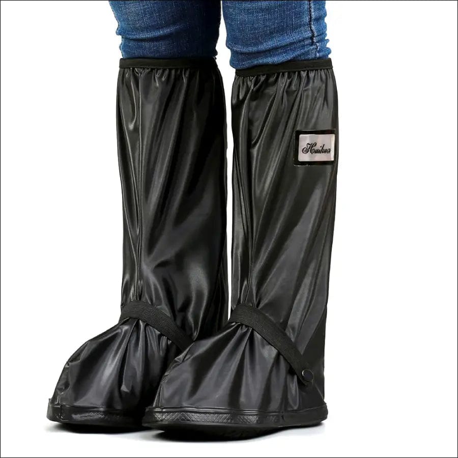 High Tube Men Black Boots Waterproof Thick Rainproof Shoe