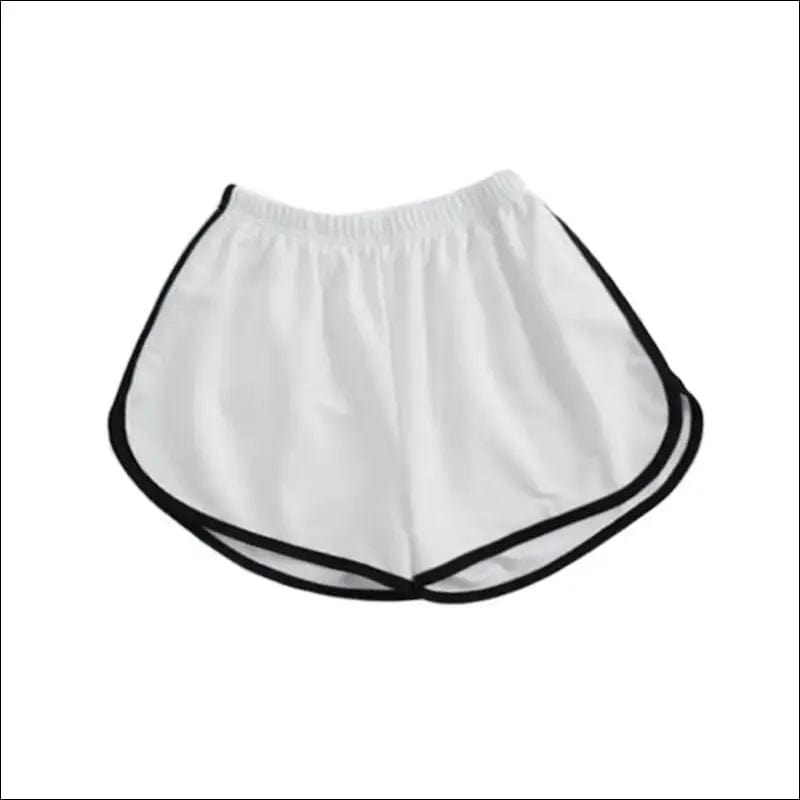 High Waisted Athletic Shorts - white / S - 36119530-white-s