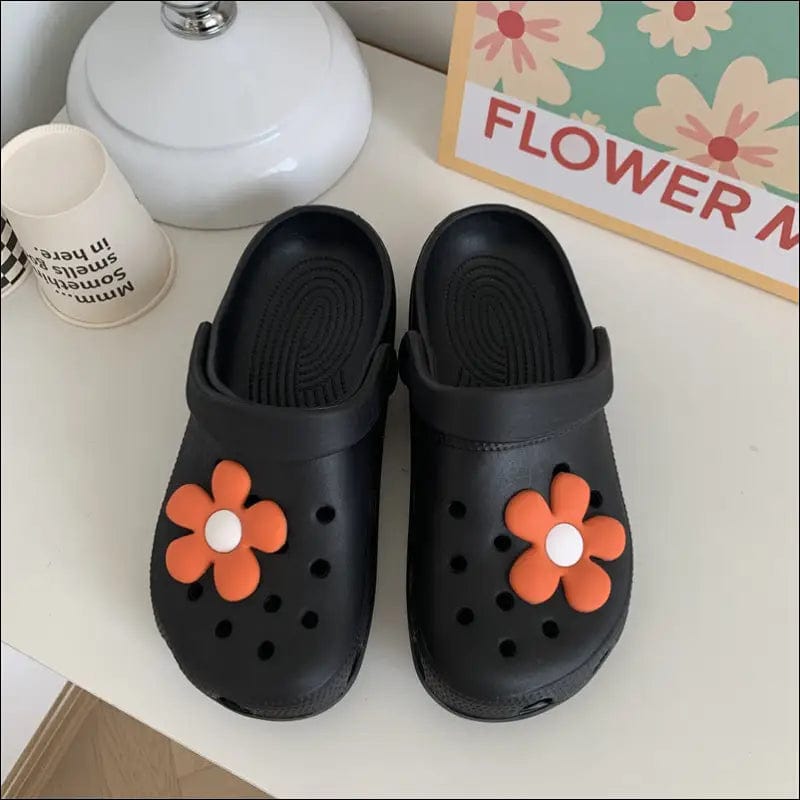 Hole shoes ins cute cartoon strawberry bear girl heart