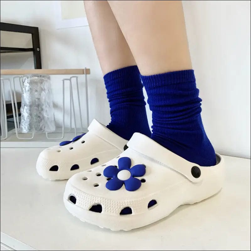 Hole shoes ins cute cartoon strawberry bear girl heart