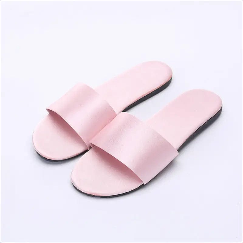 Home net red summer slippers women’s satin Dirt cloth word