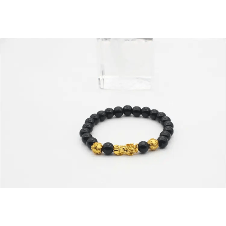 Imitation obsidian bracelet female six words true spearless