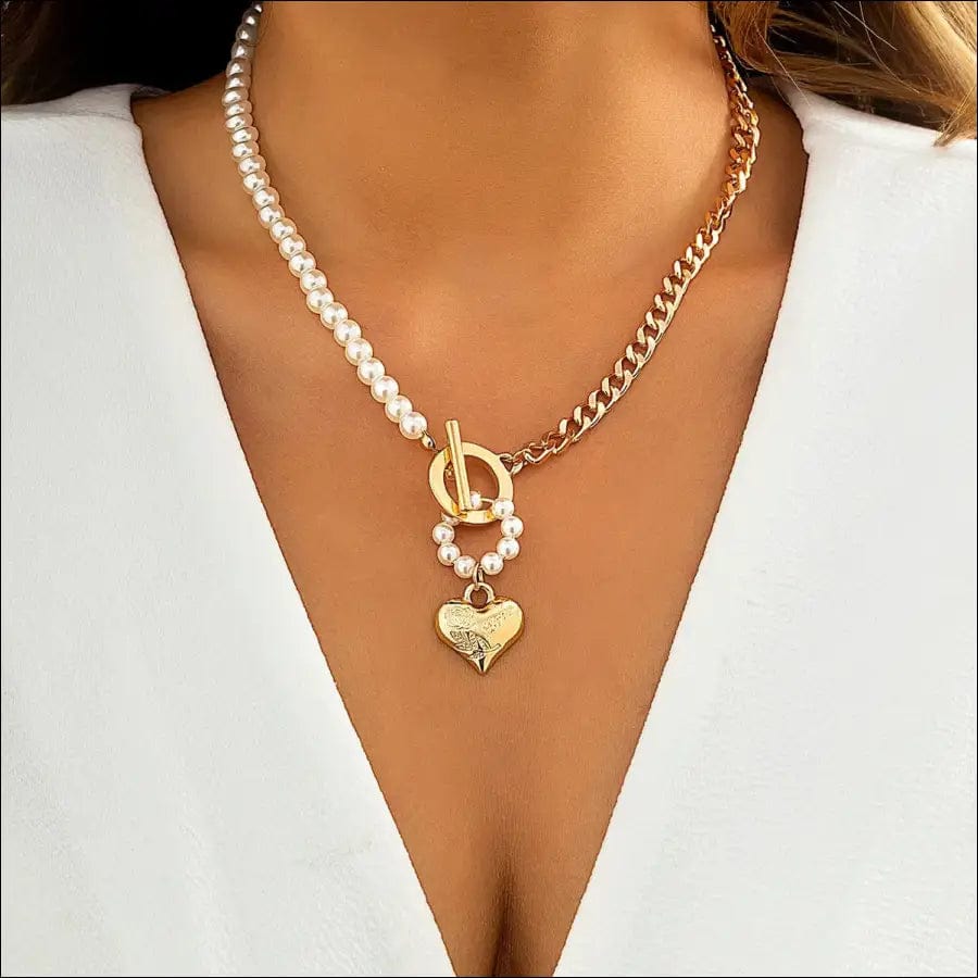 Ingemark Vintage Baroque Pearl Heart OT Buckle Pendant