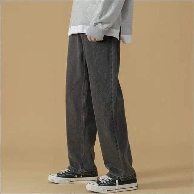 Inongge Mens Korean Fashoins Harem Blue Jeans Pants Vintage