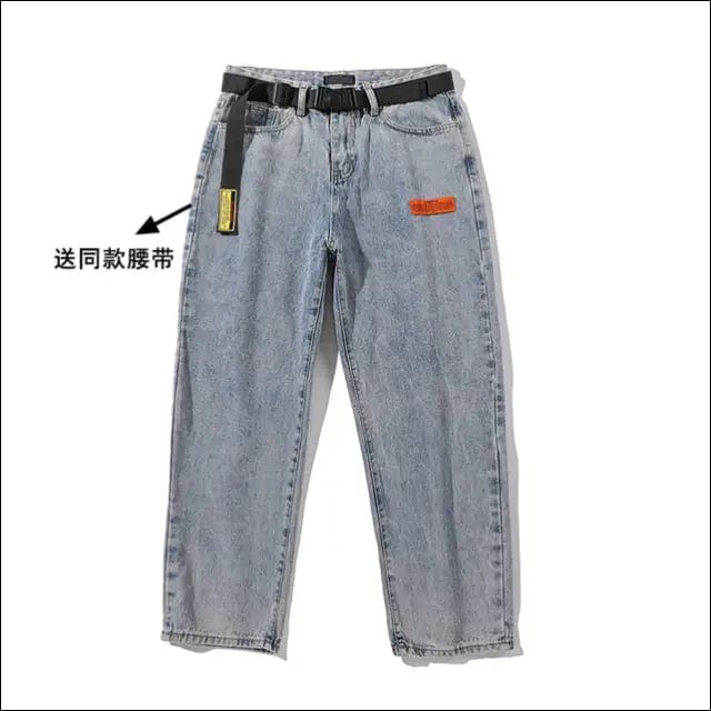 Inongge Mens Korean Fashoins Harem Blue Jeans Pants Vintage