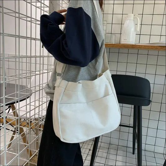 INS Japanese canvas bag female wild fashion Messenger