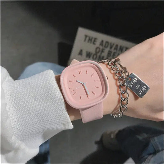 ins minimalist girl model fashion square simple watch