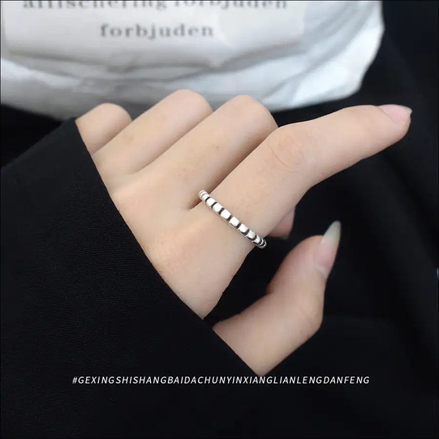 INS wind personality retro open ring S925 sterling silver