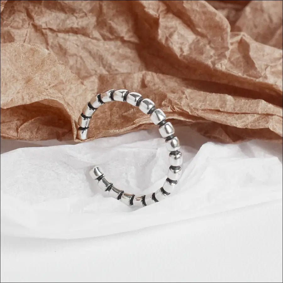 INS wind personality retro open ring S925 sterling silver