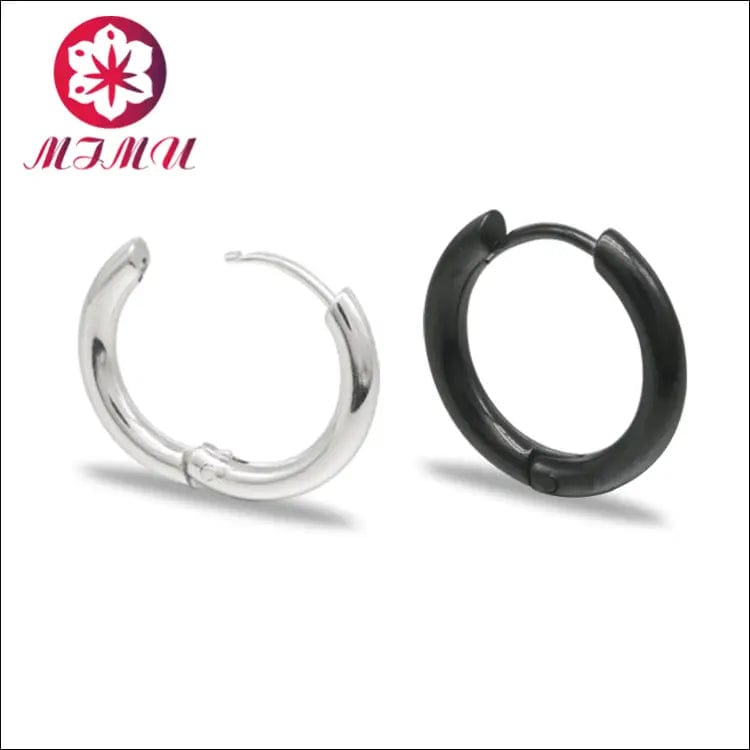 Japanese and Korean men’s earrings stainless steel coil