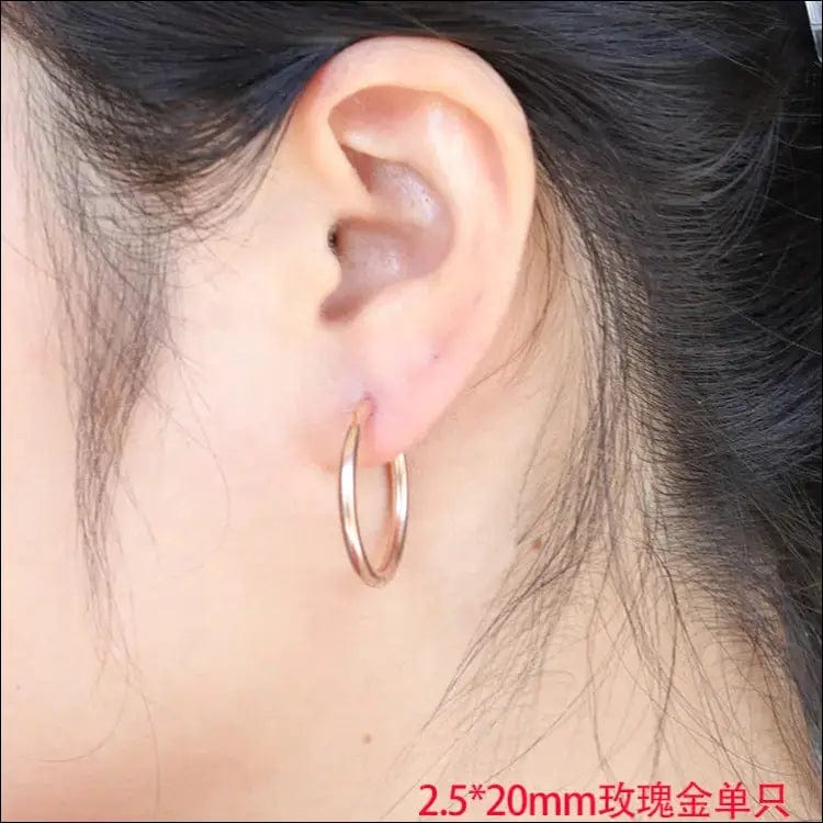 Japanese and Korean men’s earrings stainless steel coil