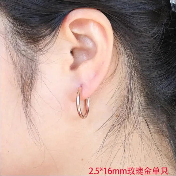 Japanese and Korean men’s earrings stainless steel coil