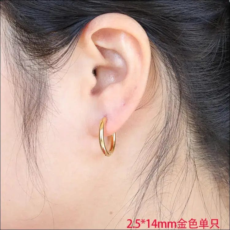 Japanese and Korean men’s earrings stainless steel coil