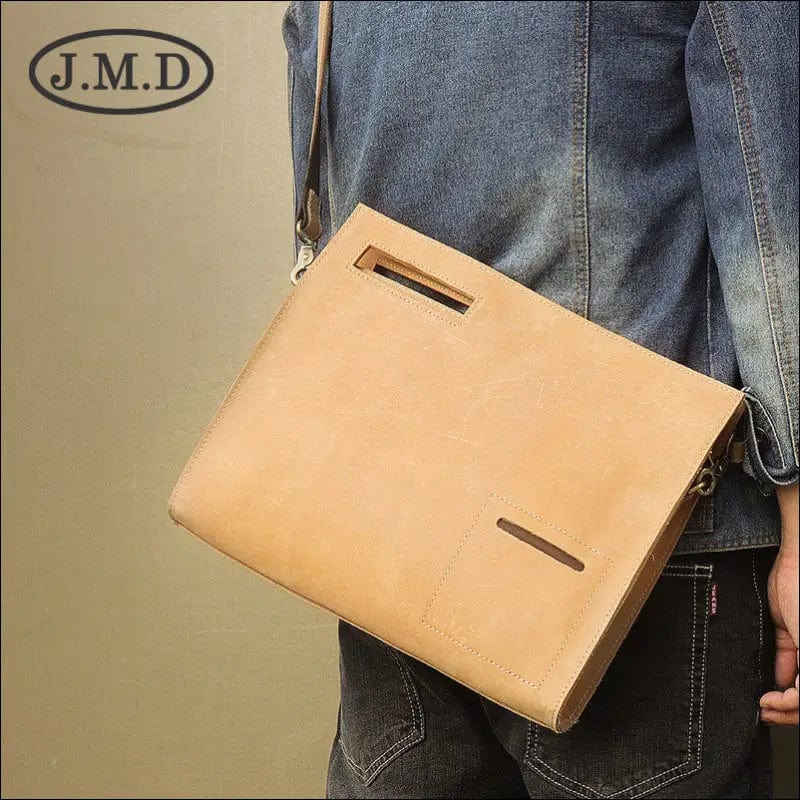 JMD new business package crazy horse skin men’s file fashion