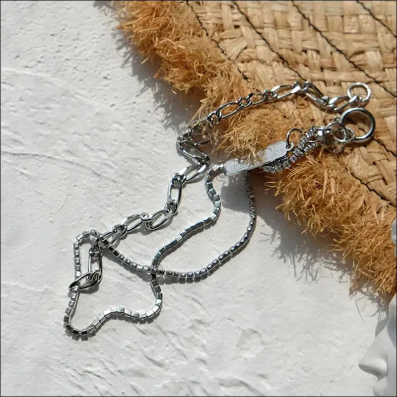 Justine necklace simple metal wind 2020 new short chain