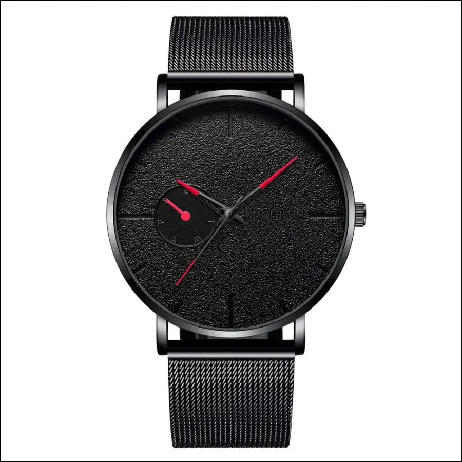 Khorasan fashion alloy network belt men’s watch fake single