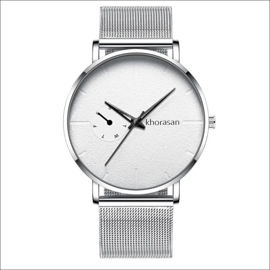 Khorasan fashion alloy network belt men’s watch fake single