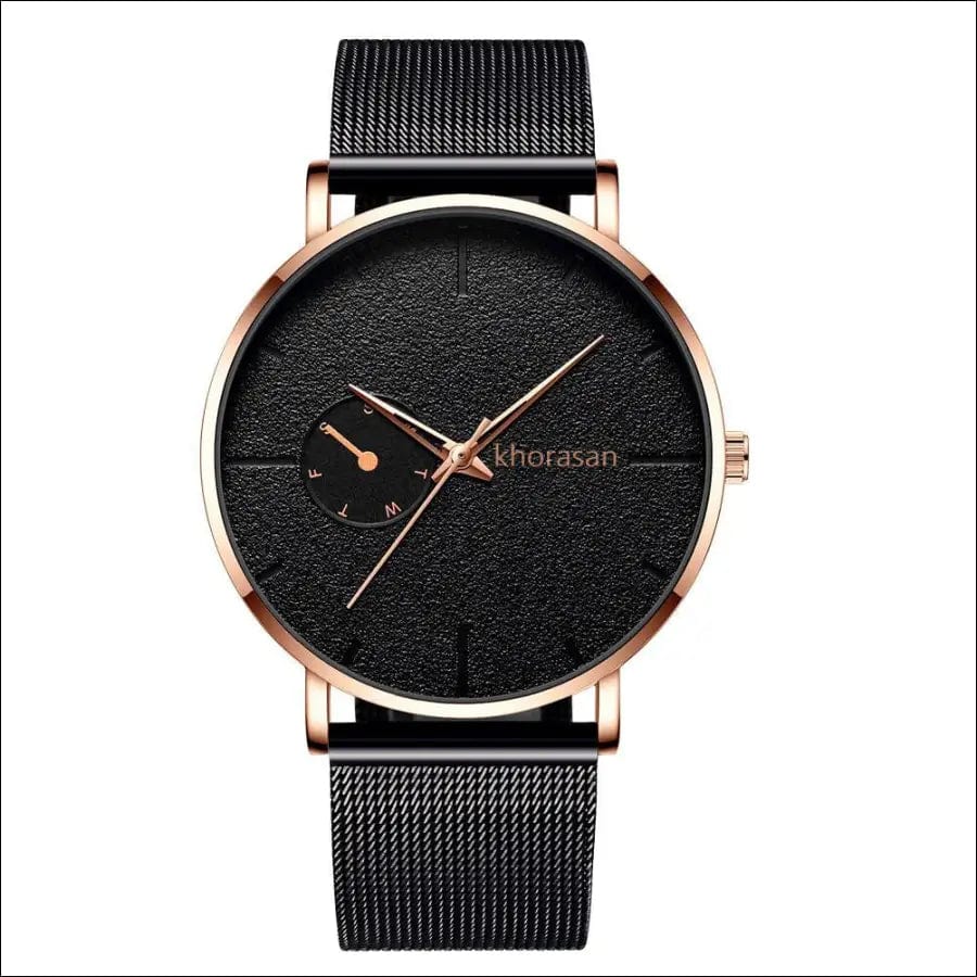 Khorasan fashion alloy network belt men’s watch fake single