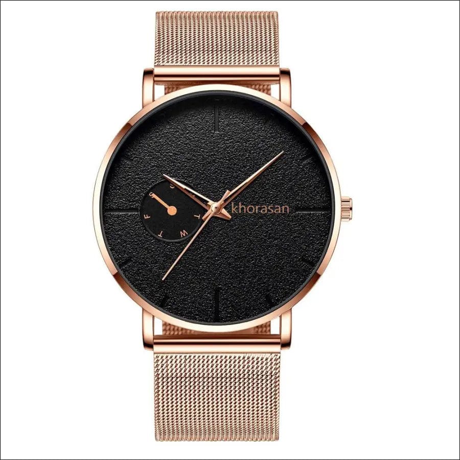 Khorasan fashion alloy network belt men’s watch fake single