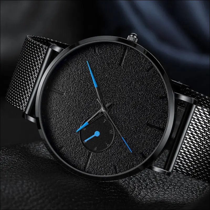 Khorasan fashion alloy network belt men’s watch fake single