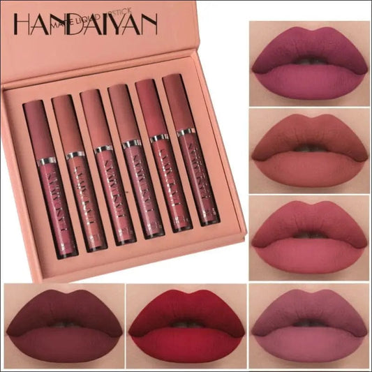 Kit 6 Batons Beauty Lip Handaiyan - 16H de Duração -