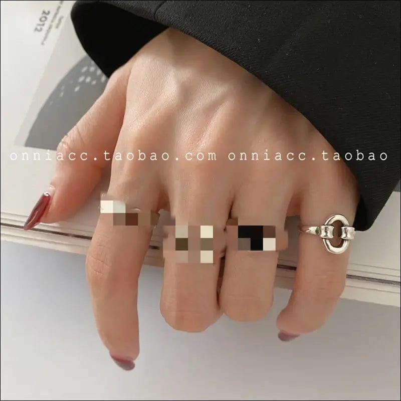 Korean jewelry INS retro ring female men’s net red cold