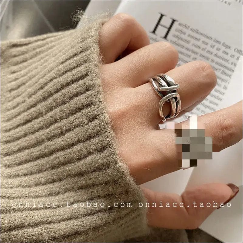 Korean jewelry INS retro ring female men’s net red cold