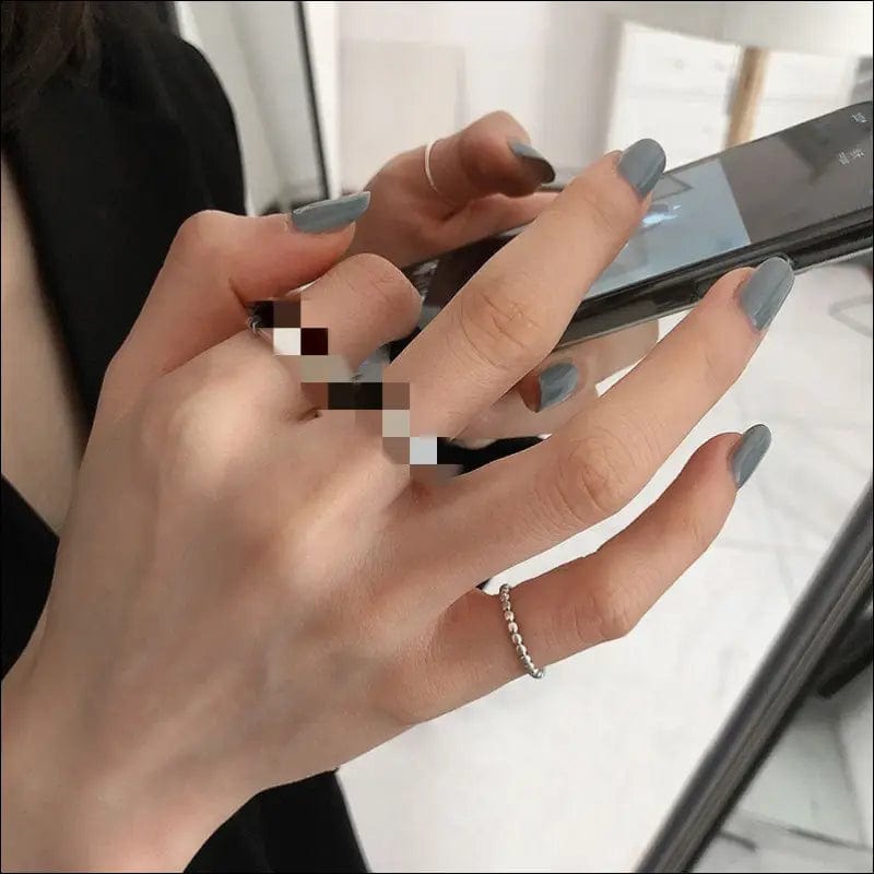 Korean jewelry INS wind retro ring female cold faint chain