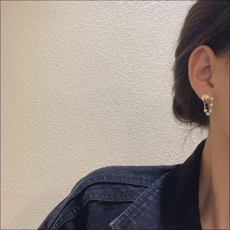 Korean new bow simple love earrings female S925 silver