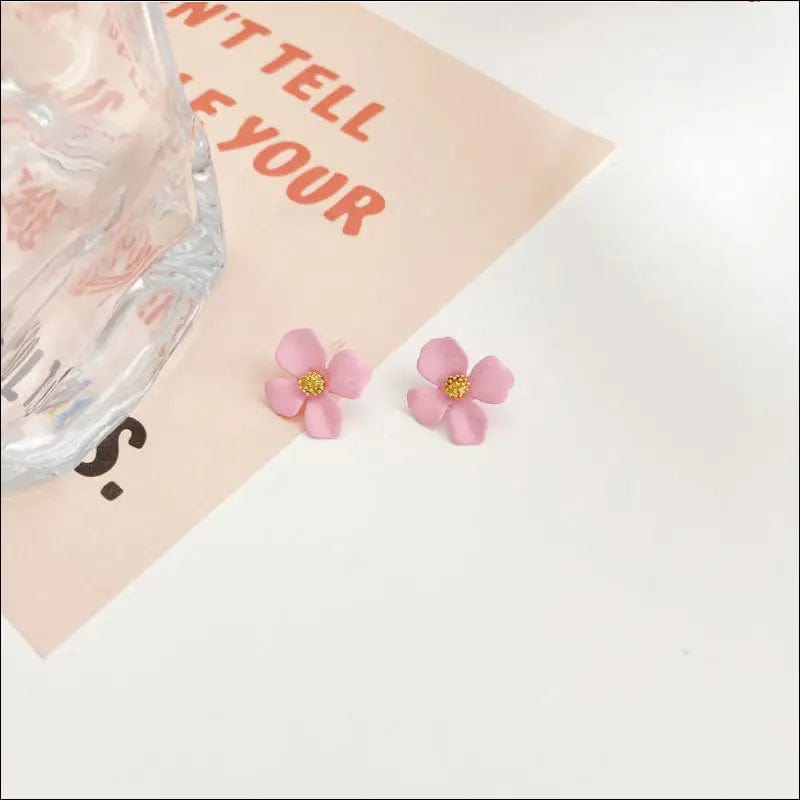 Korean new pink soda earrings INS network red retro ear nail