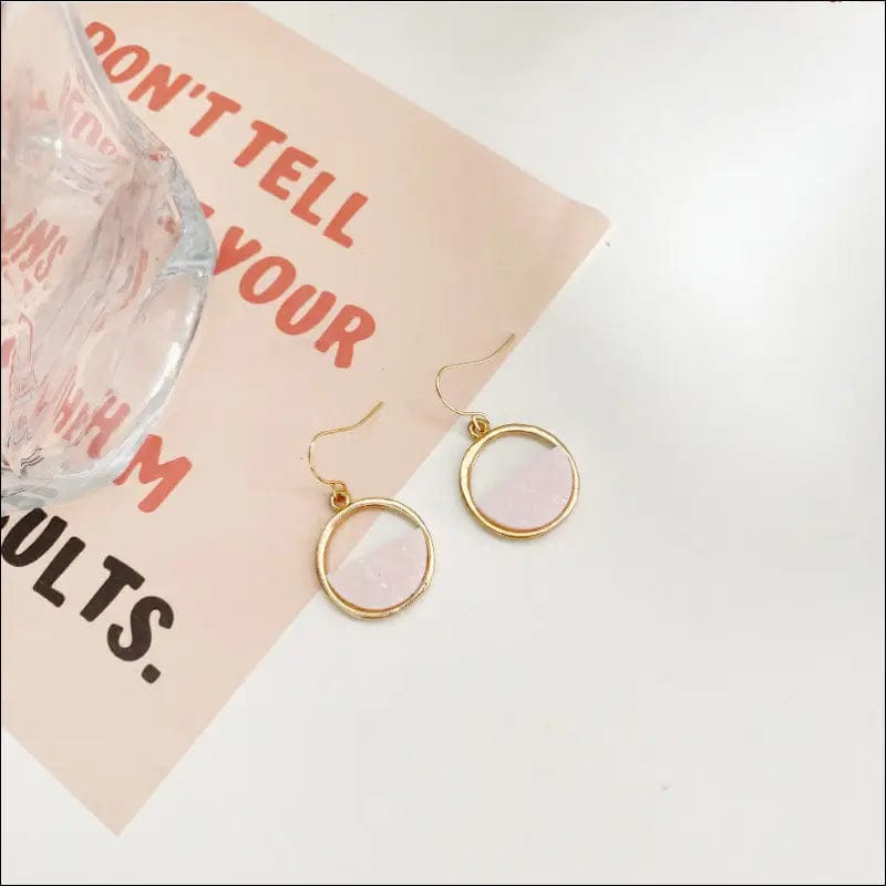 Korean new pink soda earrings INS network red retro ear nail