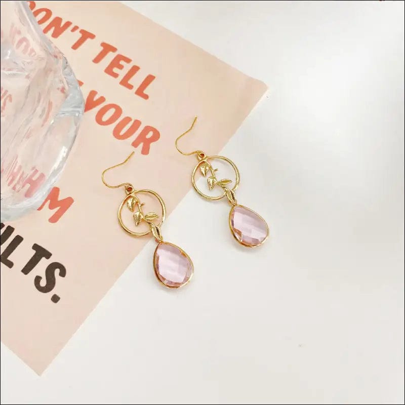 Korean new pink soda earrings INS network red retro ear nail