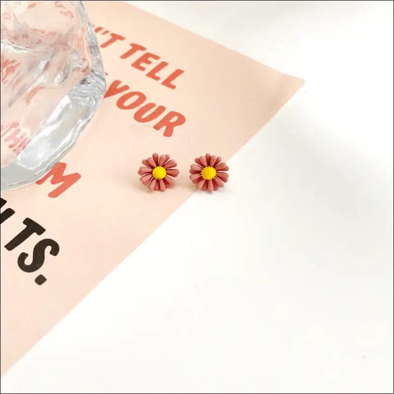 Korean new pink soda earrings INS network red retro ear nail