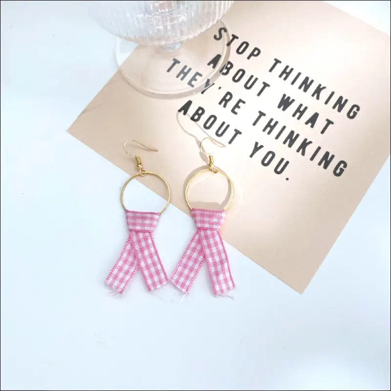 Korean new pink soda earrings INS network red retro ear nail