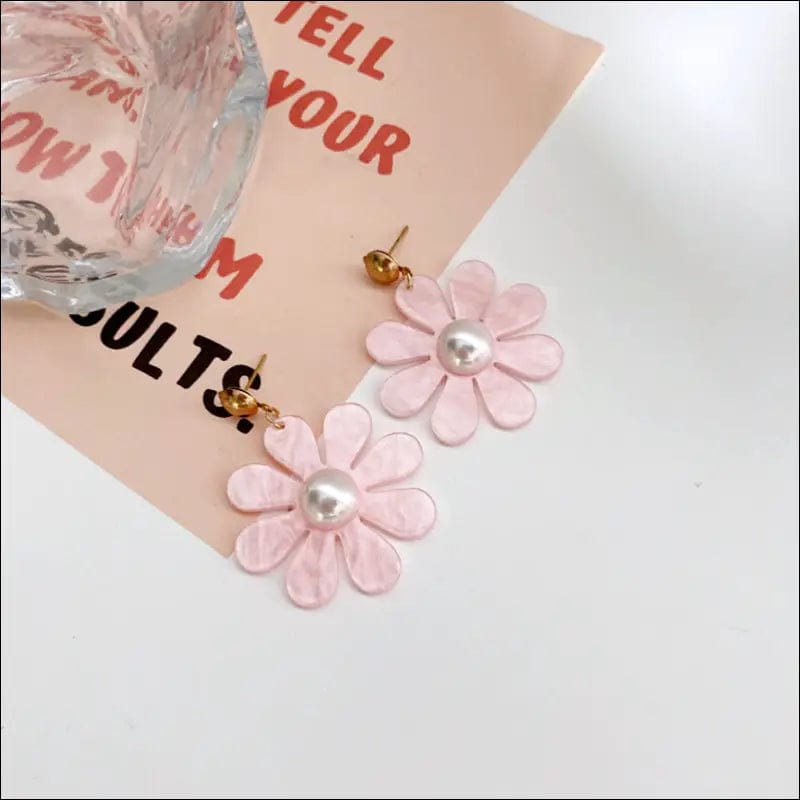 Korean new pink soda earrings INS network red retro ear nail