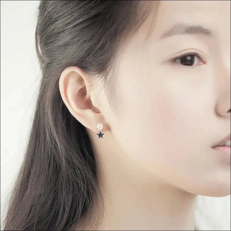 Korean Sweet Personality Pearl Five-Horn Star Flow Su