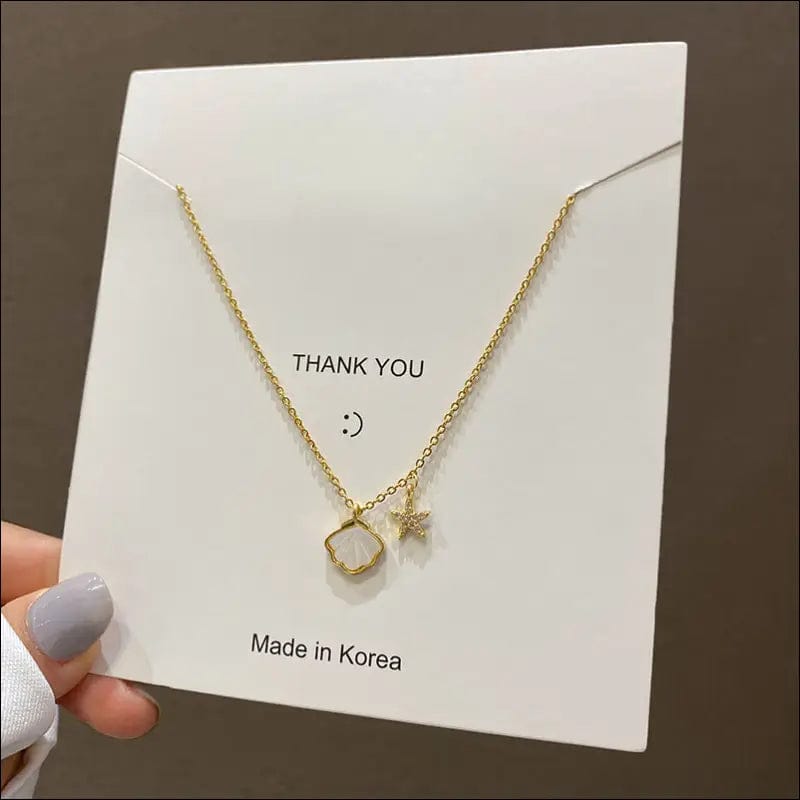 Korean titanium steel necklace female INS small design