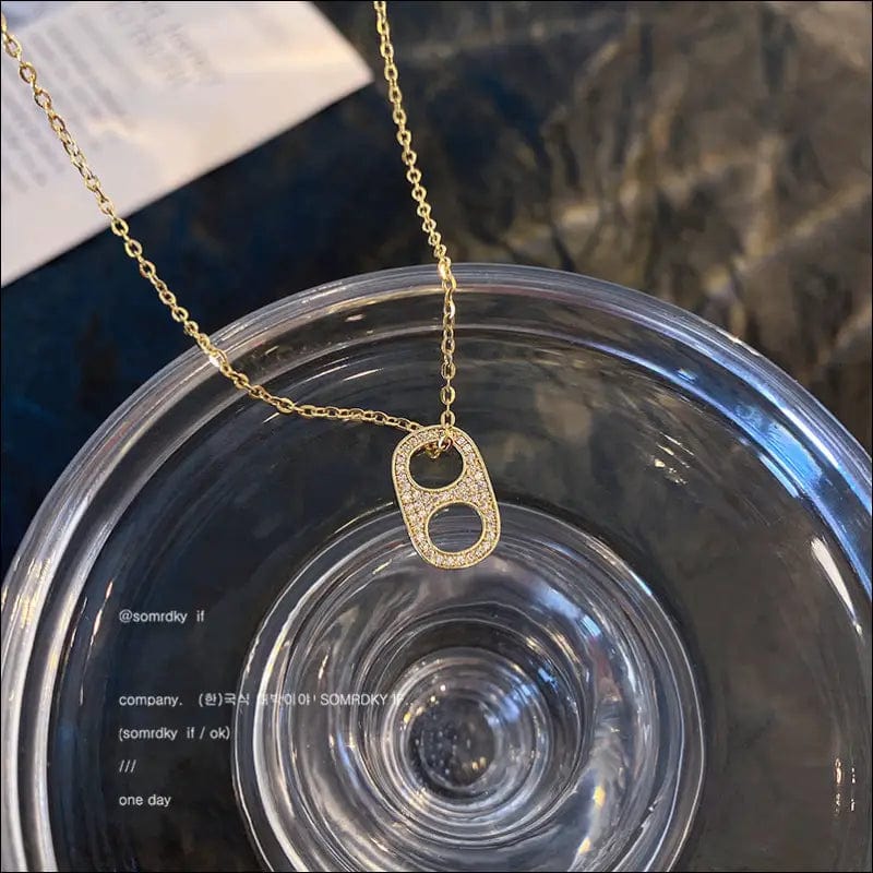 Korean titanium steel necklace female INS small design