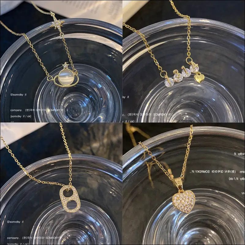 Korean titanium steel necklace female INS small design