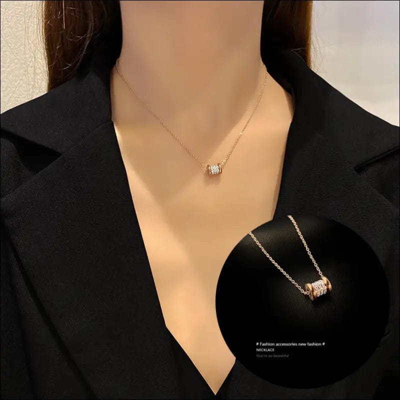 Korean titanium steel necklace female INS small design