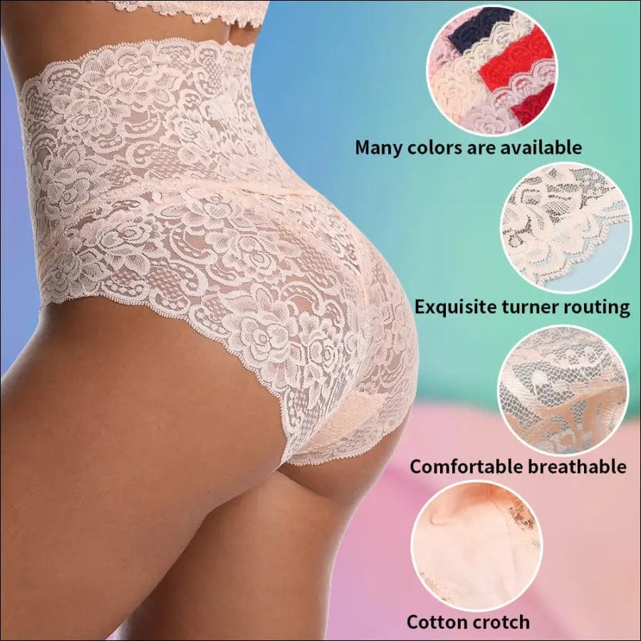 Lace panties women High waist Plus Size female sexy