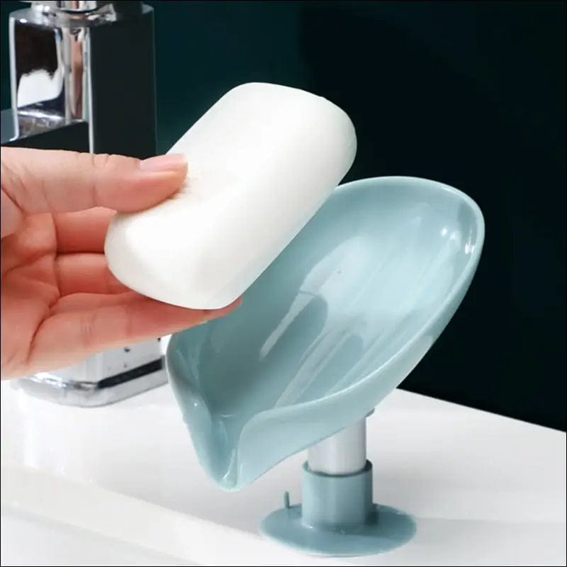 Leaf Shape Soap Box Drain Holder Bathroom Shower sponge